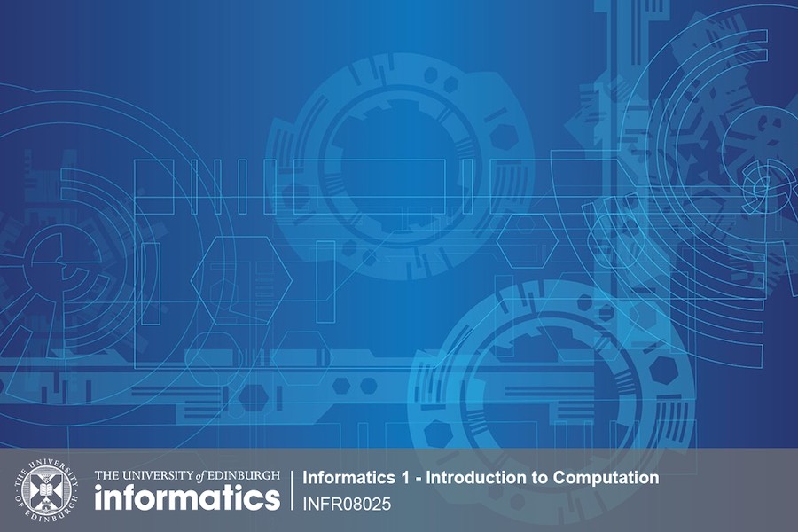 Decorative image for Informatics 1 - Introduction to Computation